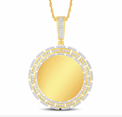 10K Gold Diamond Custom Memory Pendant 1.17CT