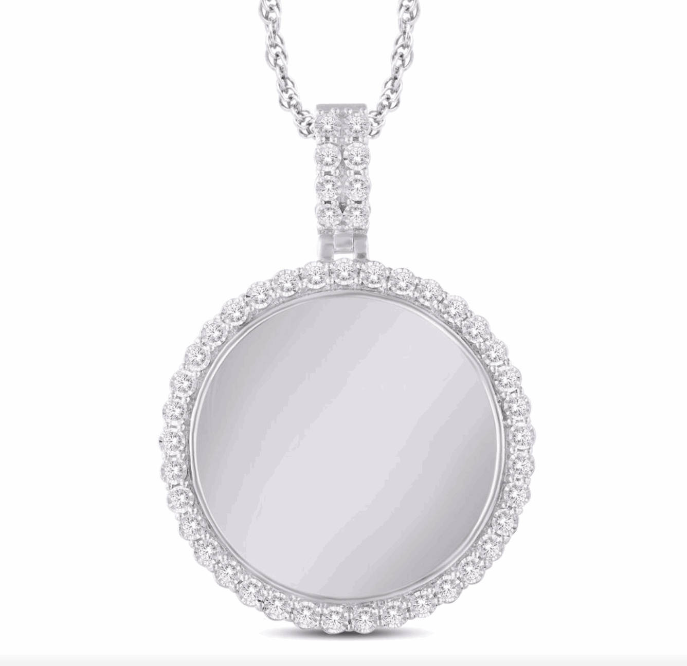 10K Gold Diamond Custom Memory Pendant 0.75CT