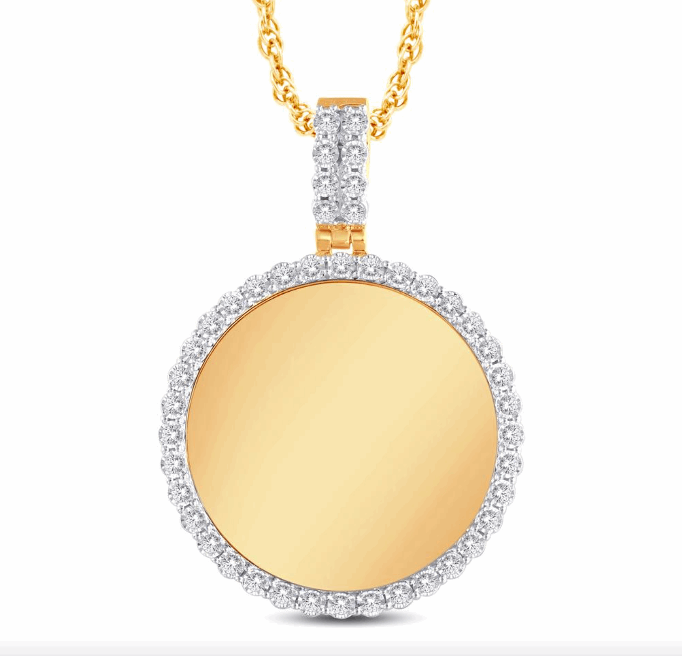 10K Gold Diamond Custom Memory Pendant 0.75CT