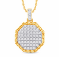 10K Gold Diamond Pendant 1.095CT