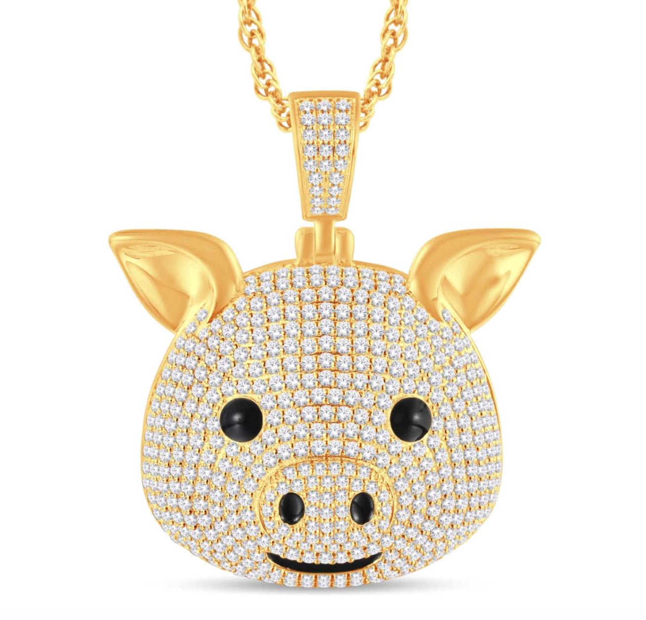 10K Gold Diamond Pendant 3.47CT