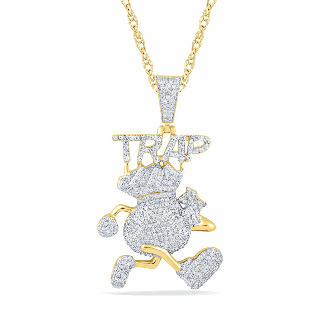10K Gold Diamond Pendant 1.05CT