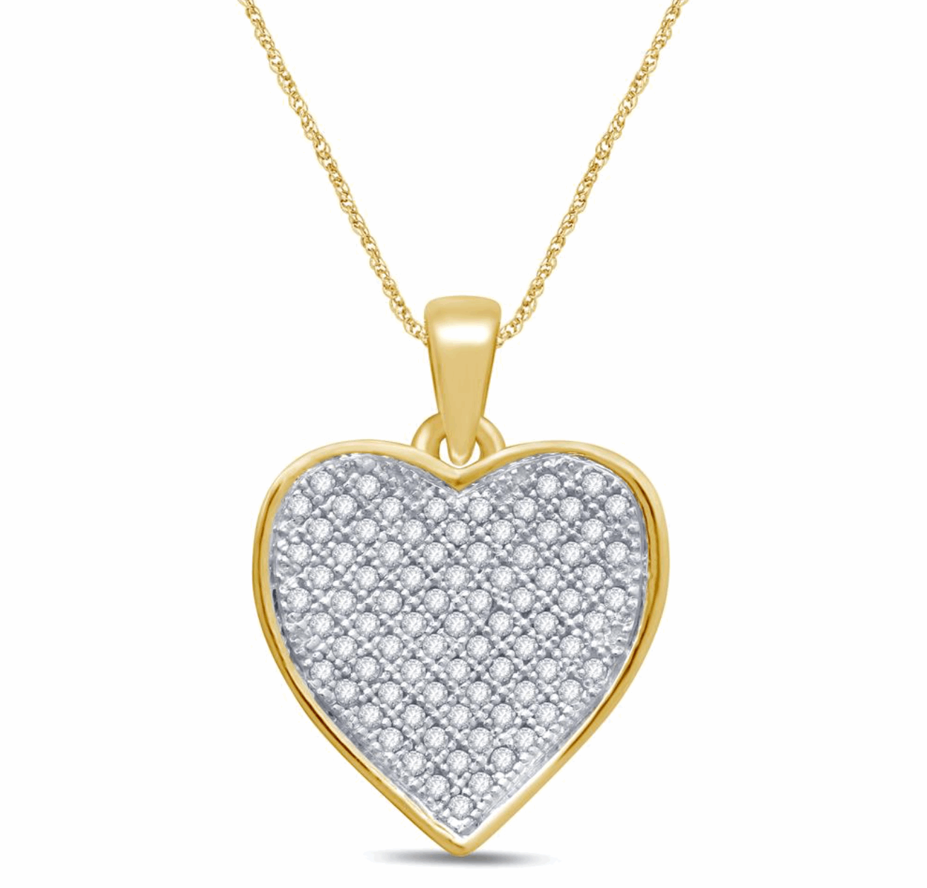 10K Gold Diamond Pendant 0.25CT