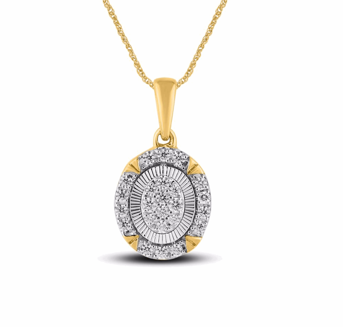 10K Gold Diamond Pendant 0.20CT
