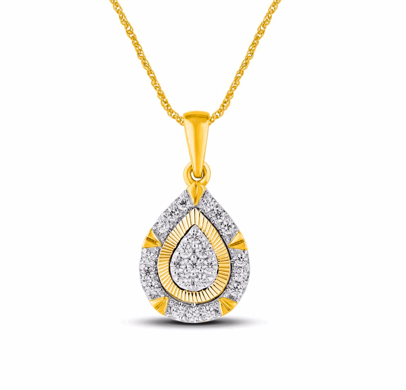 10K Gold Diamond Pendant 0.20CT
