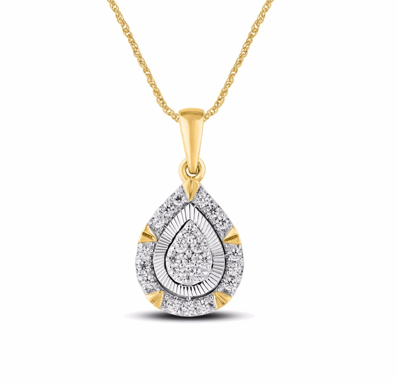 10K Gold Diamond Pendant 0.20CT