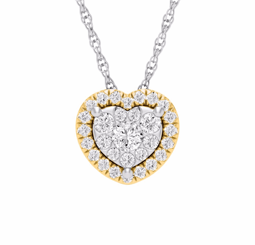 10K Gold Diamond Pendant 0.25CT