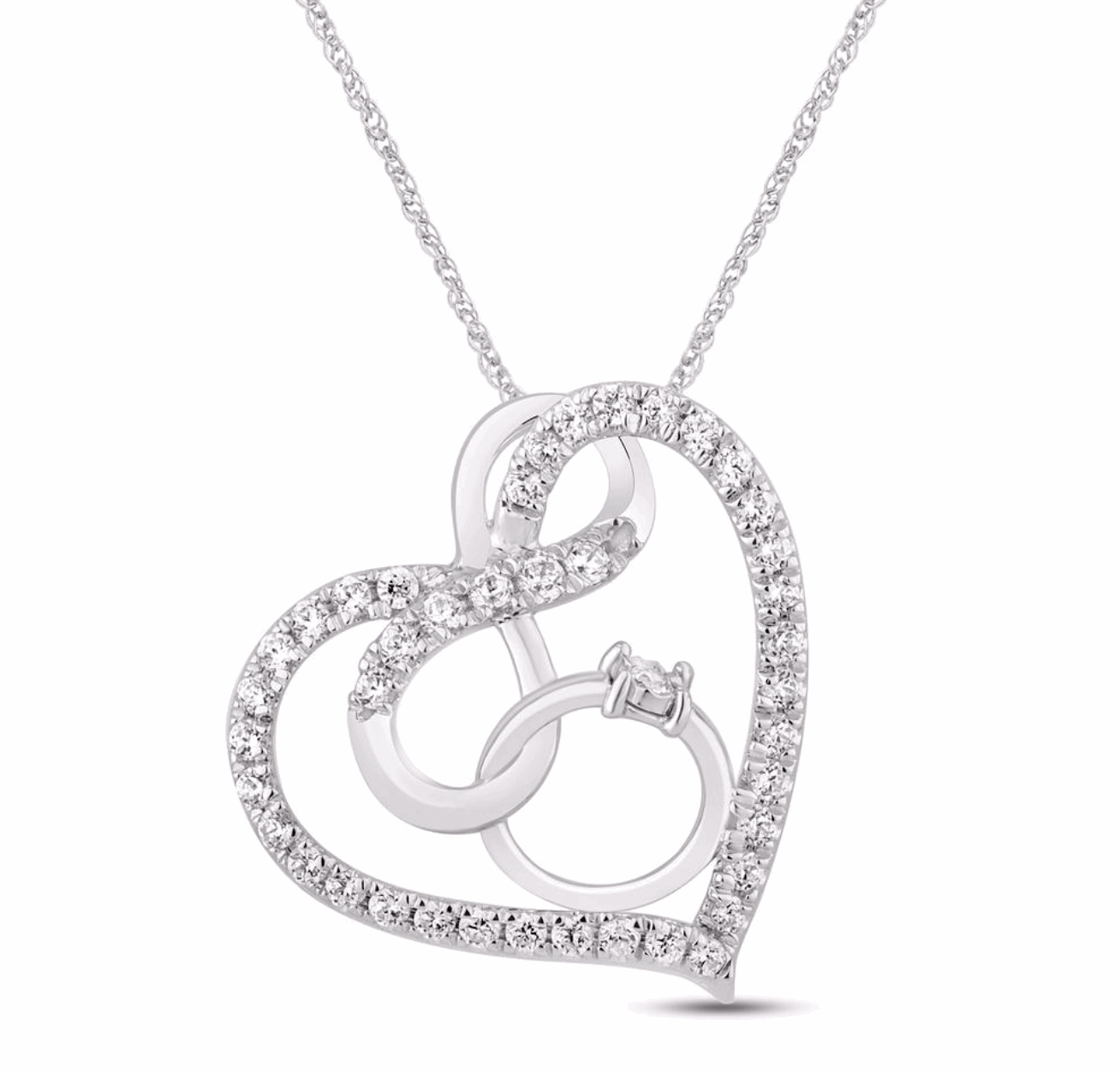 10K Gold Diamond Pendant 0.25CT