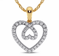 10K Gold Diamond Pendant 0.21CT