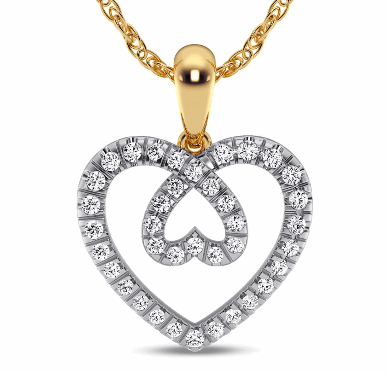 10K Gold Diamond Pendant 0.21CT