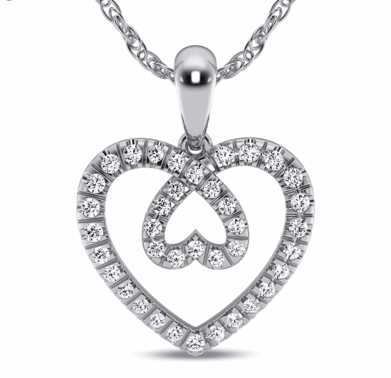 10K Gold Diamond Pendant 0.21CT