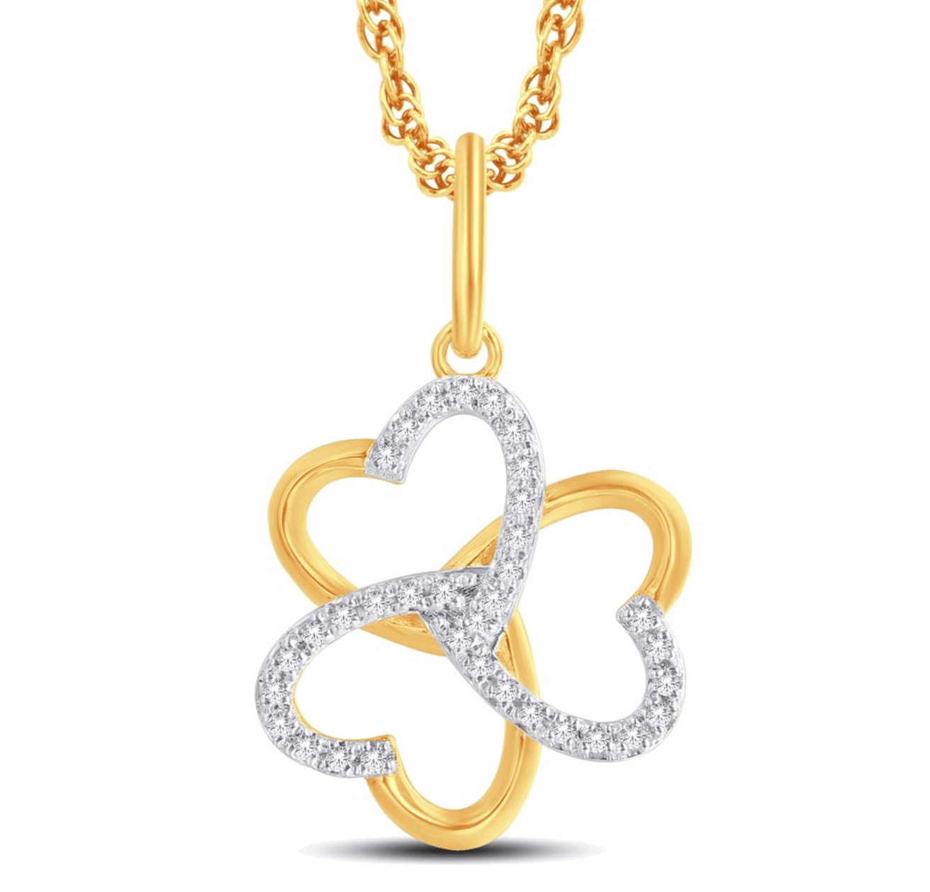 10K Gold Diamond Pendant 0.10CT