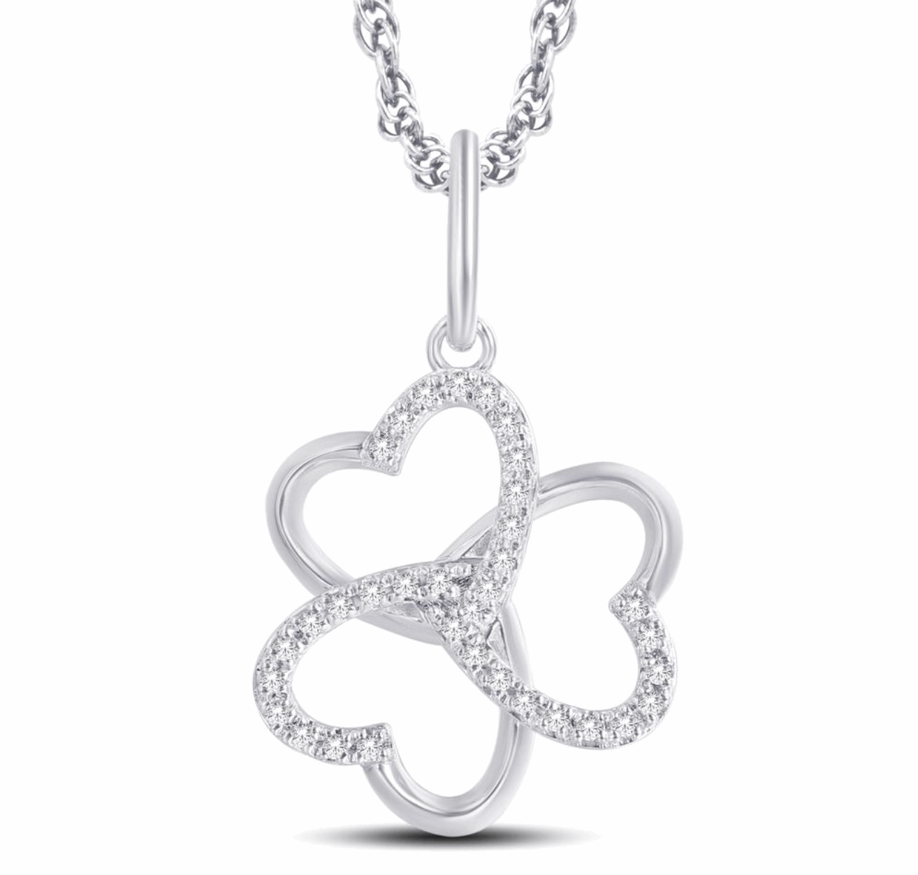 10K Gold Diamond Pendant 0.10CT