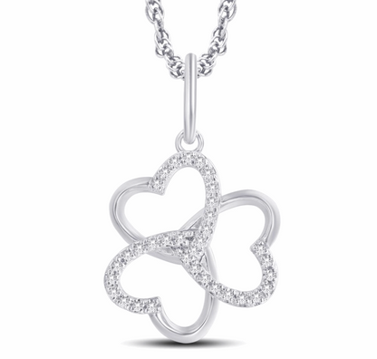 10K Gold Diamond Pendant 0.10CT