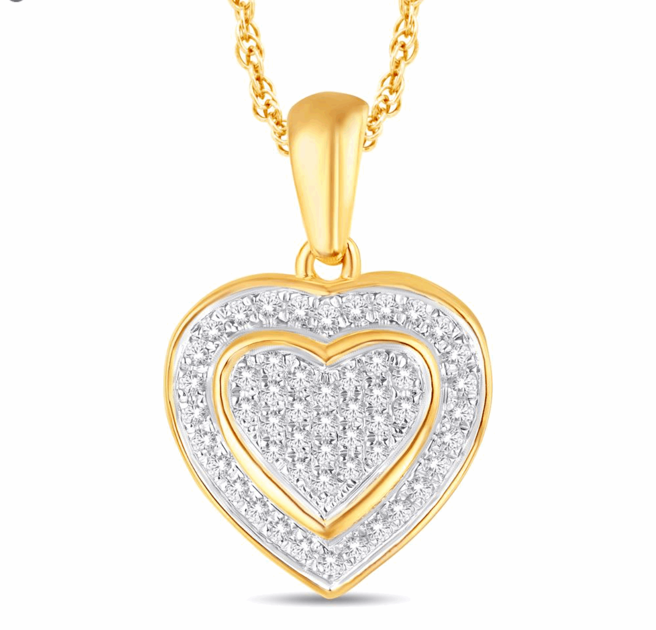 10K Gold Diamond Pendant 0.15CT