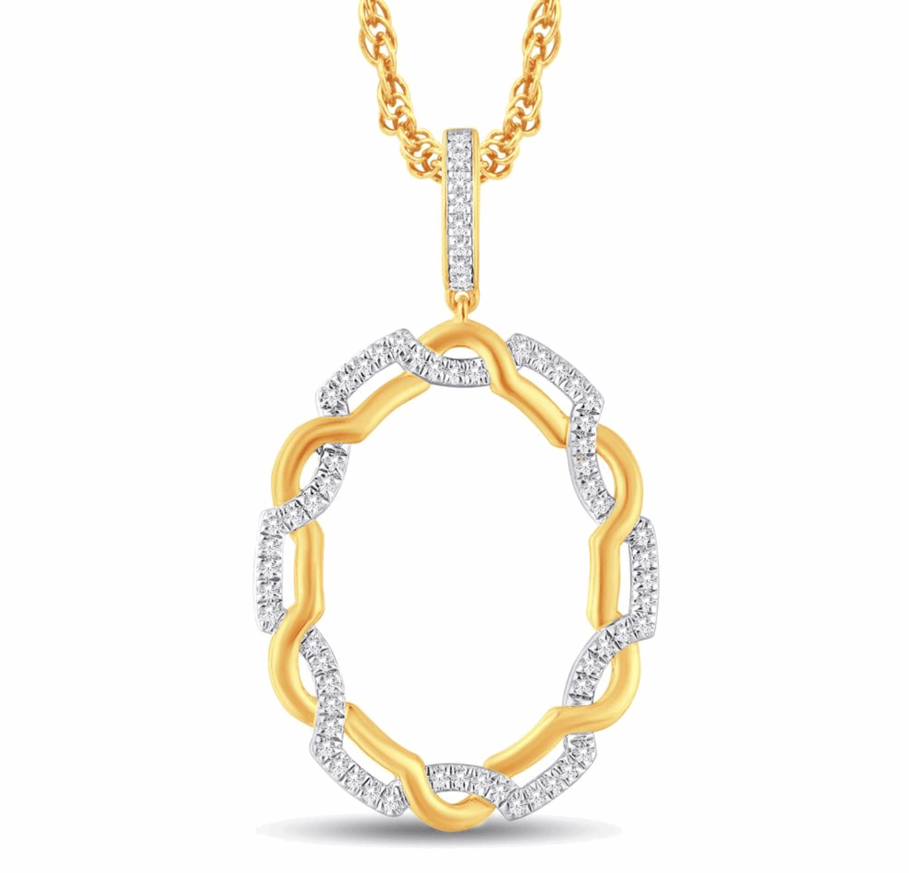 10K Gold Diamond Pendant 0.14CT
