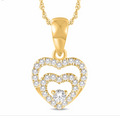 10K Gold Diamond Pendant 0.13CT