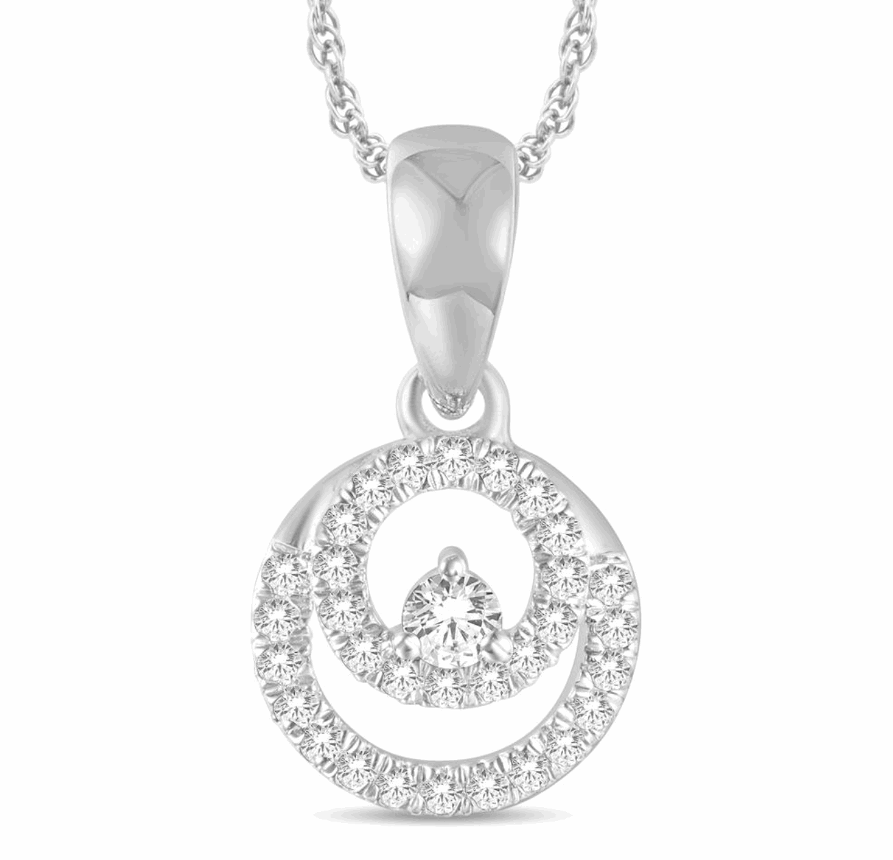 10K Gold Diamond Pendant 0.13CT