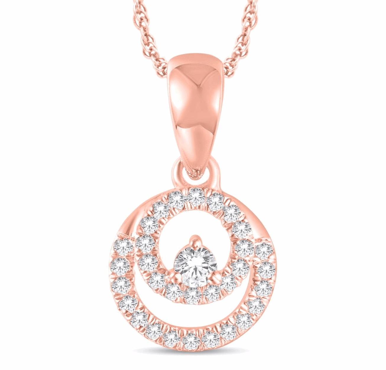 10K Gold Diamond Pendant 0.13CT