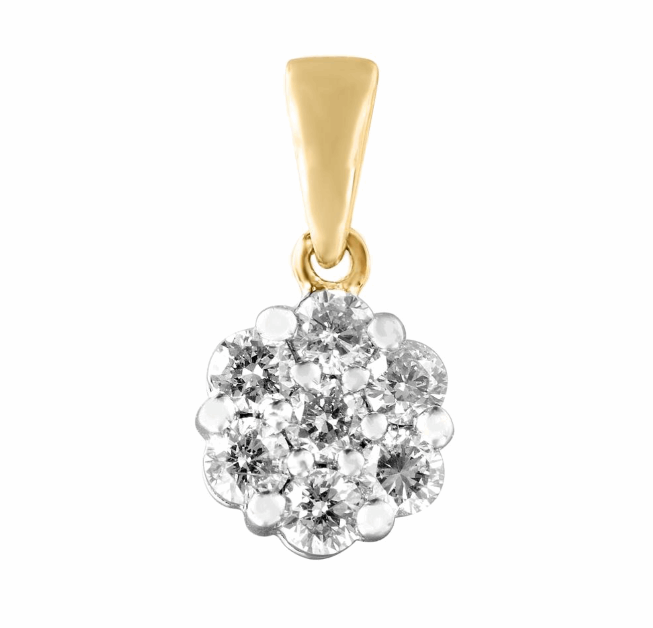 10K Gold Diamond Pendant 0.75CT