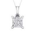 14K Gold Lab Grown Diamond Pendant 2.00CT