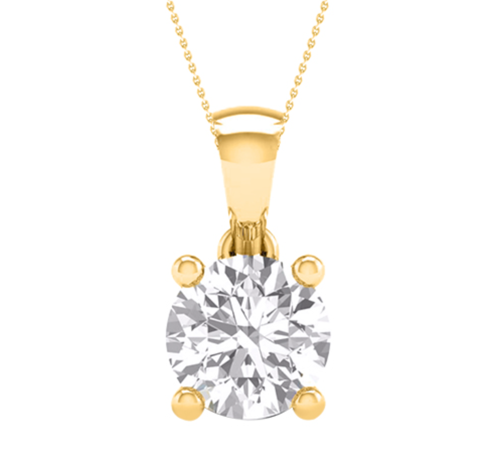 14K Gold Lab Grown Diamond Pendant 1.50CT