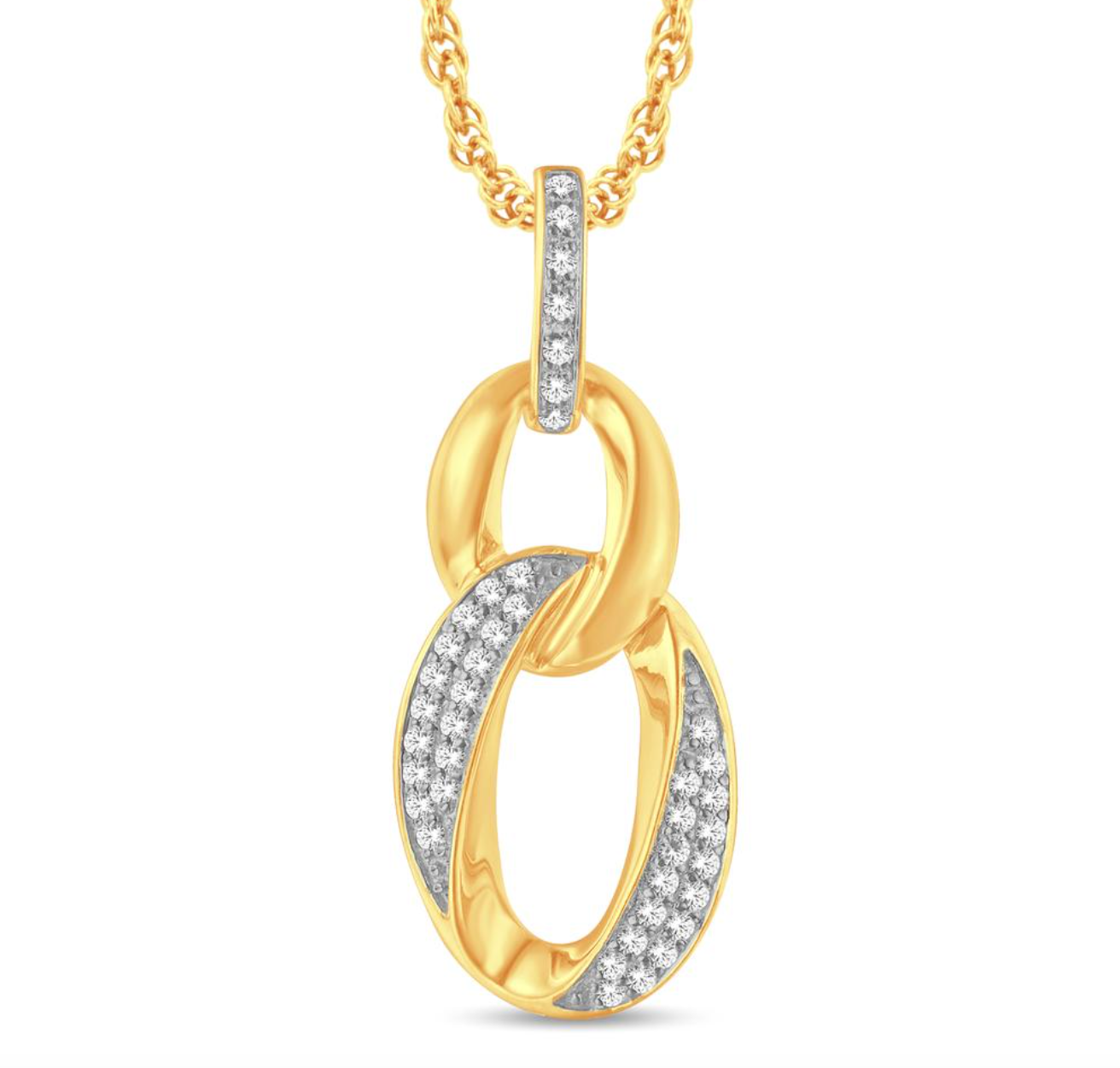 14K Gold Diamond Pendant 0.10CT