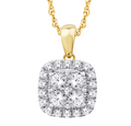 14K Gold Diamond Pendant 0.75CT