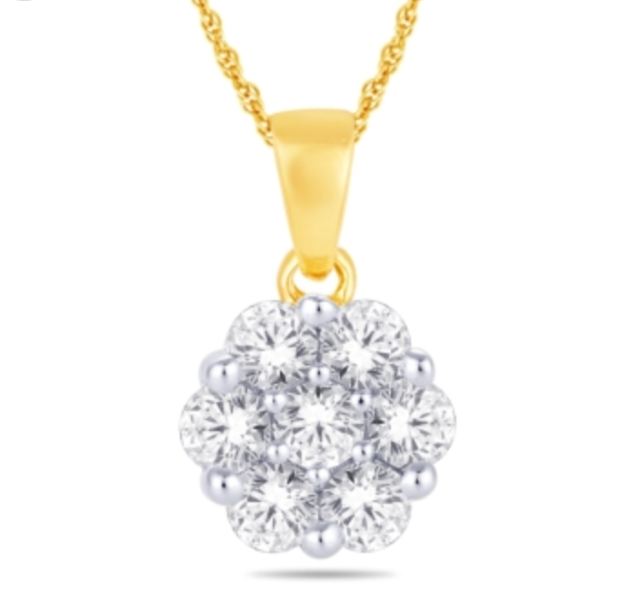 10K Gold Diamond Pendant 0.50CT