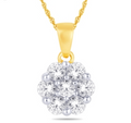 10K Gold Diamond Pendant 0.50CT
