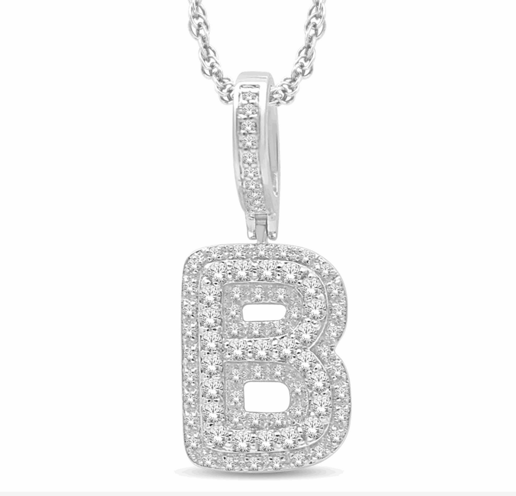 10K Gold Diamond Letter Pendant