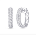 10K Yellow Gold Hoop Diamond Earring