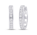 10K Yellow Gold Hoop Diamond Earring