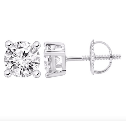 14K Gold Lab Grown Diamond Stud Earring 2.00CT