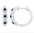 14K Gold Diamond Hoop Earring