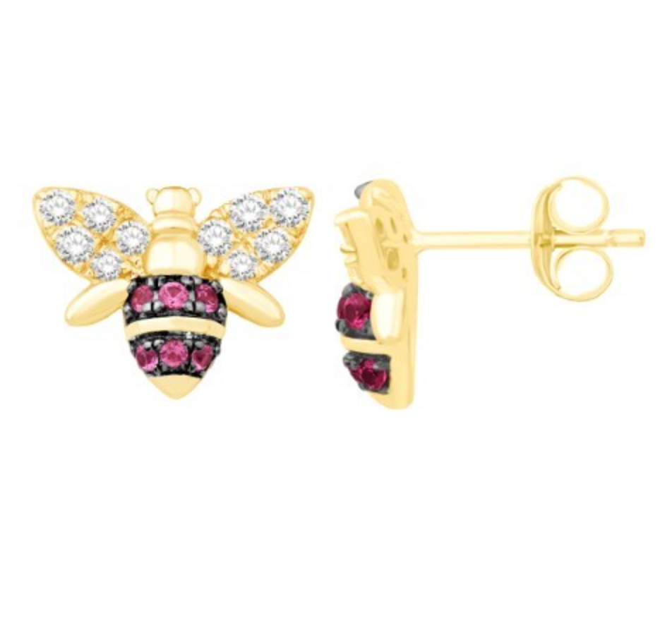 14K Gold Diamond Stud Earring