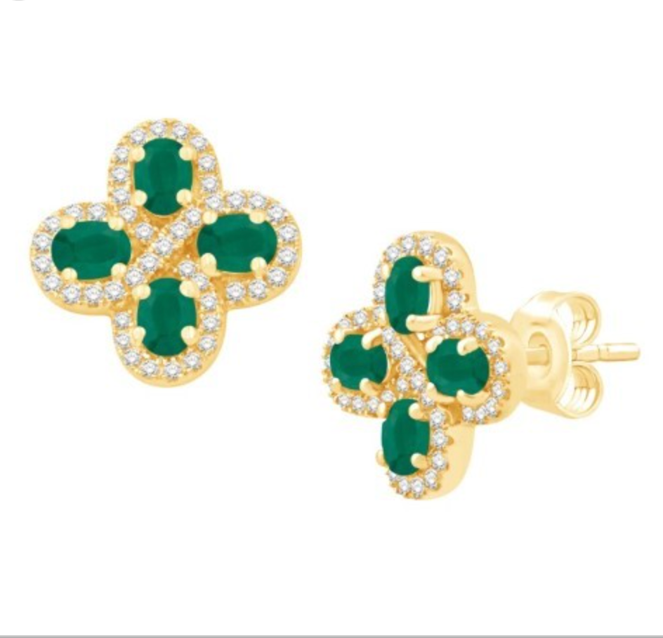 14K Gold Diamond Stud Earring