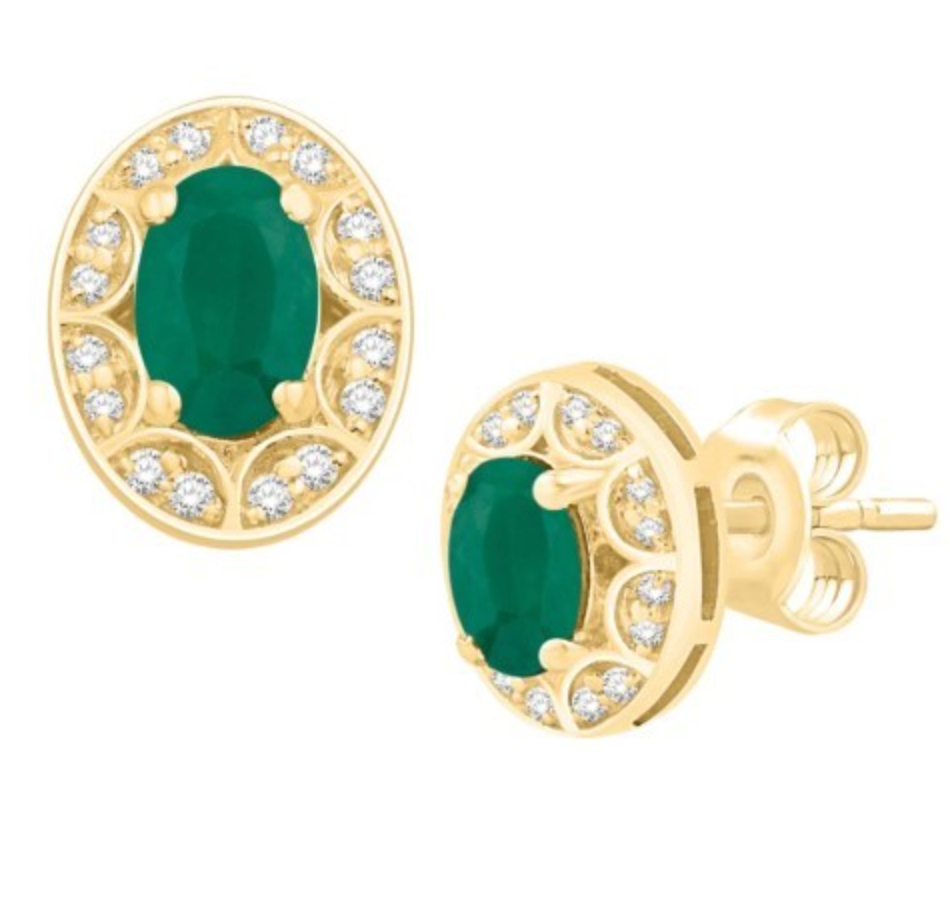 14K Gold Diamond Stud Earring