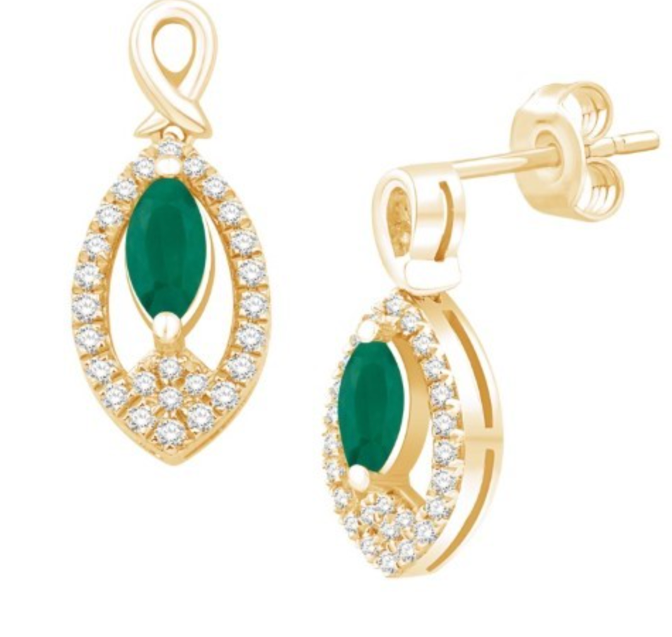 14K Gold Diamond Stud Earring