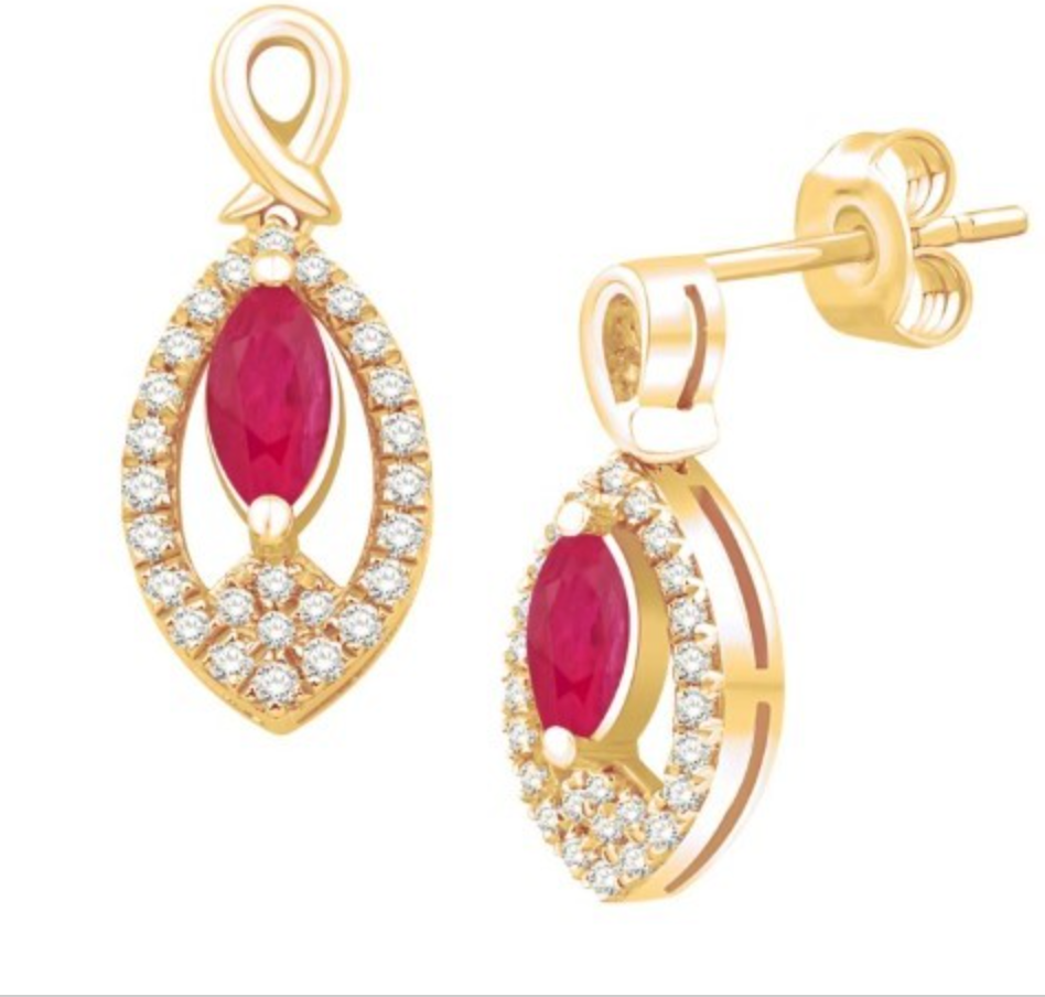 14K Gold Diamond Stud Earring