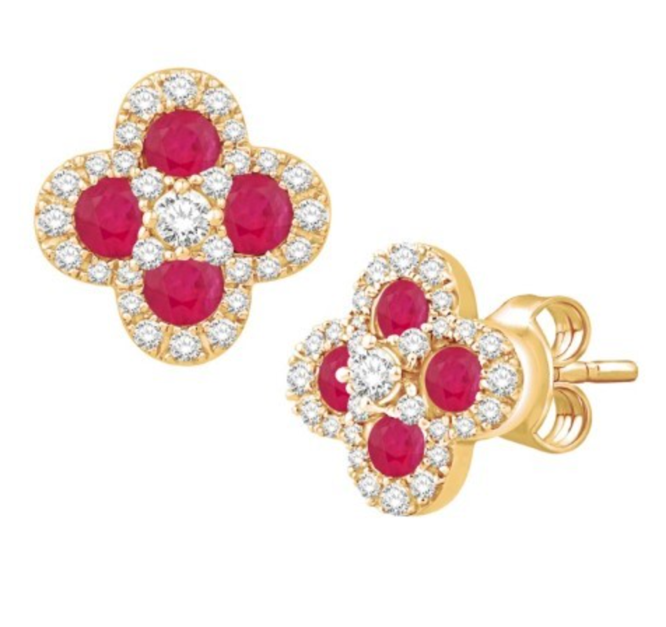 14K Gold Diamond Stud Earring