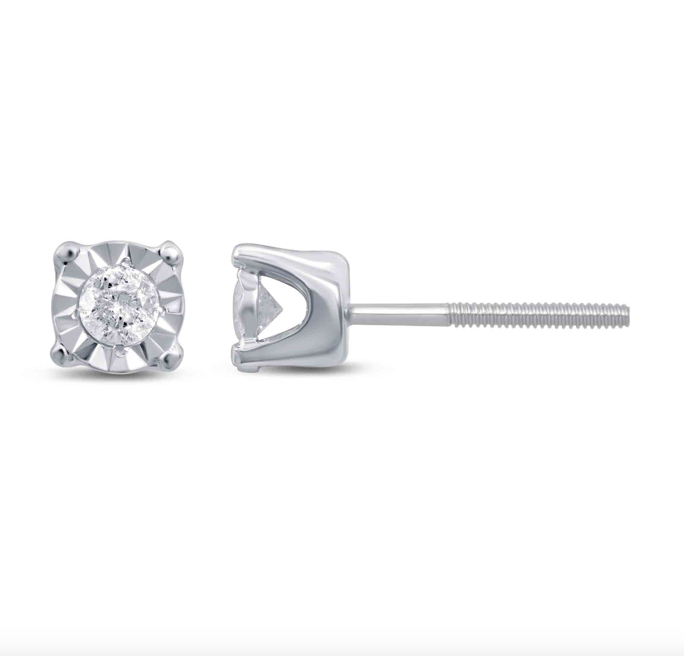 10K Gold Diamond Stud Earring