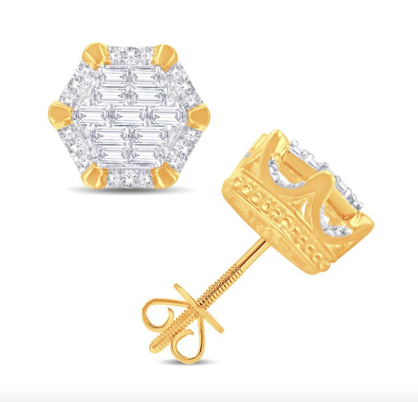 10K Gold Diamond Stud Earring