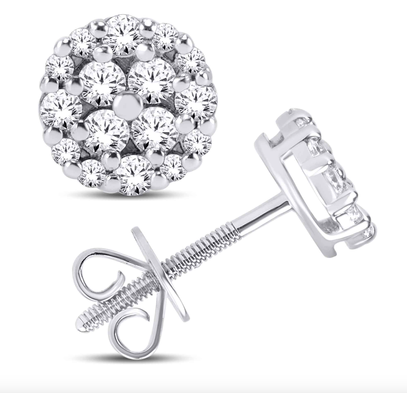 14K Gold Diamond Stud Earring