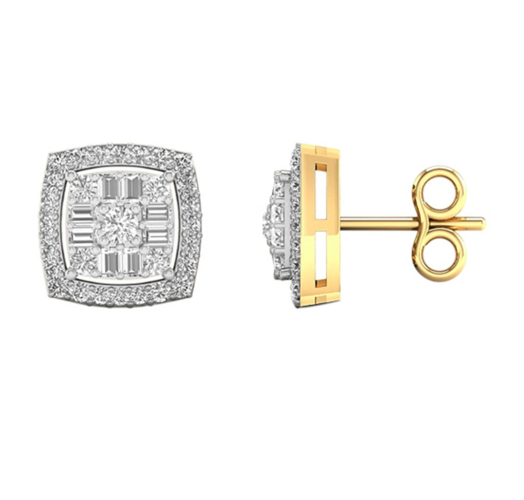 10K Gold Diamond Stud Earring
