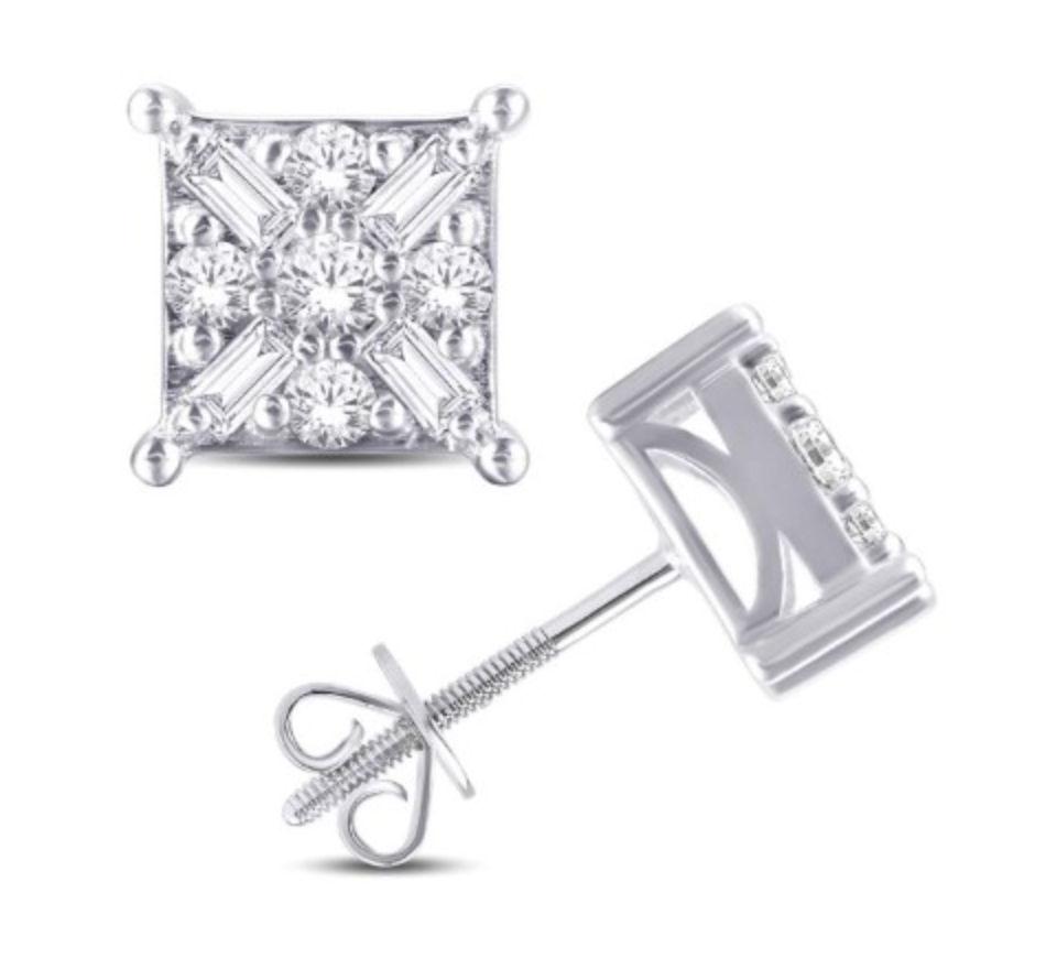 10K Gold Diamond Stud Earring