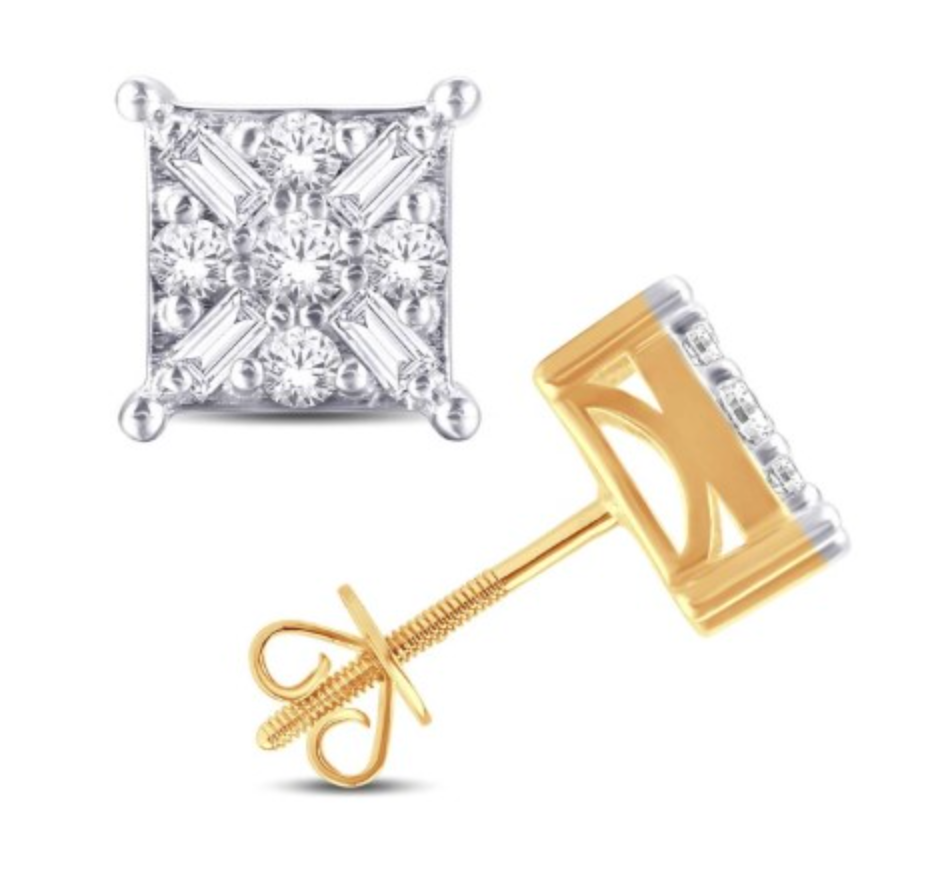 10K Gold Diamond Stud Earring