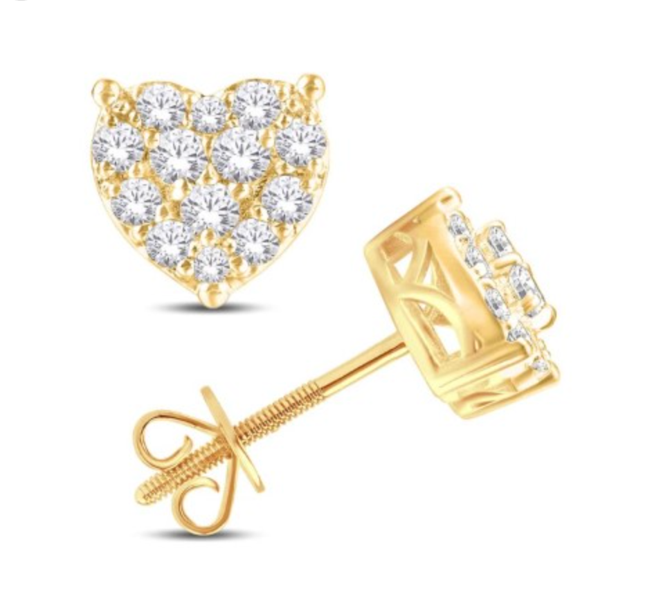 10K Gold Diamond Stud Earring