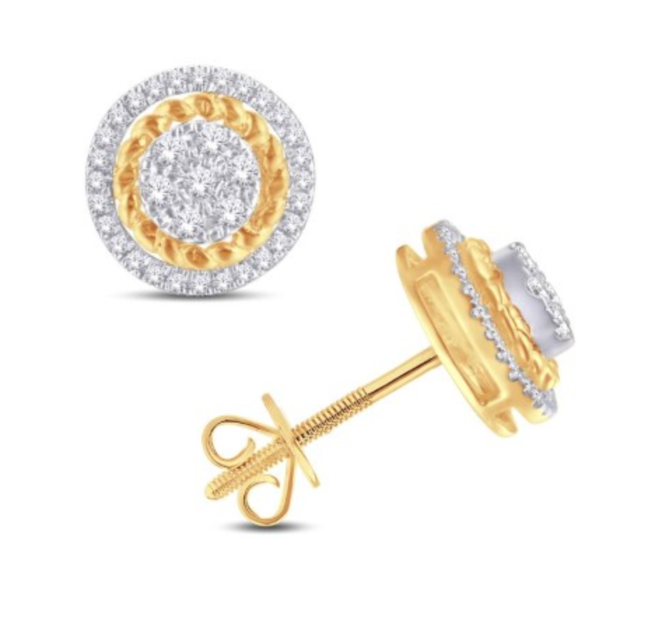10K Gold Diamond Stud Earring