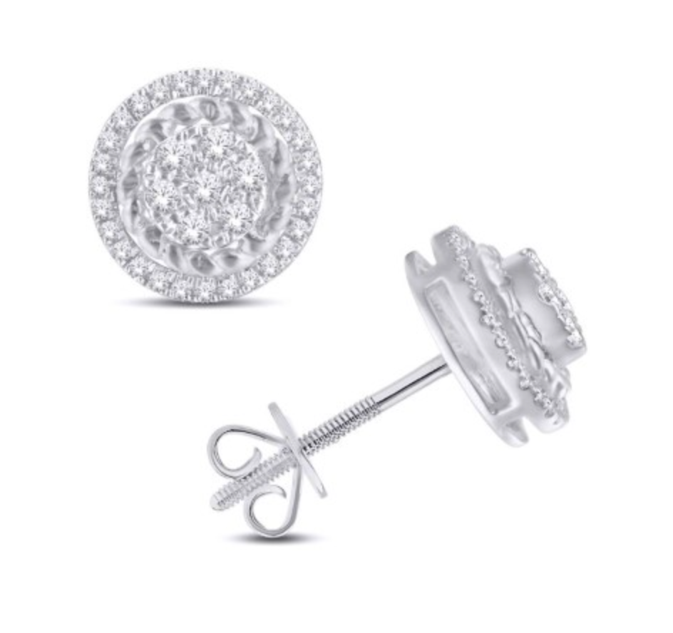 10K Gold Diamond Stud Earring